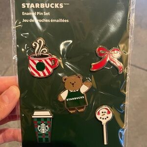 Starbucks Festive Enamel Pin Collection